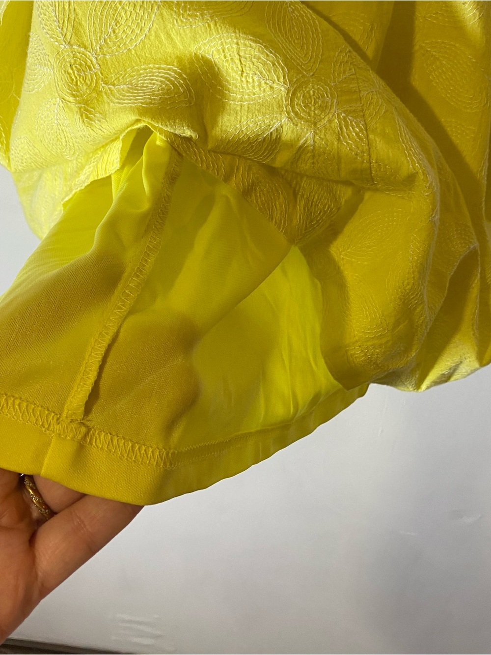 Forever 21 Yellow Floral Embroidered Sundress Cottagecore Lemoncore M Preppy - Picture 8 of 12